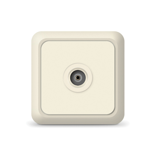 UNIVersal "Олимп" Розетка "Слоновая кость" TV (ivory) Б-О0027