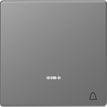 SE Merten D-Life Нержавеющая Сталь Клавиша с линзой для LED модуля, символ «звонок» MTN3325-6036