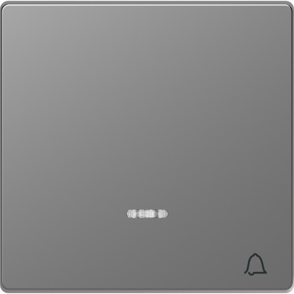 SE Merten D-Life Нержавеющая Сталь Клавиша с линзой для LED модуля, символ «звонок» MTN3325-6036