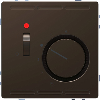 SE Merten D-Life Мокко Терморегулятор с центральной платой с выключателем 24В MTN5761-6052