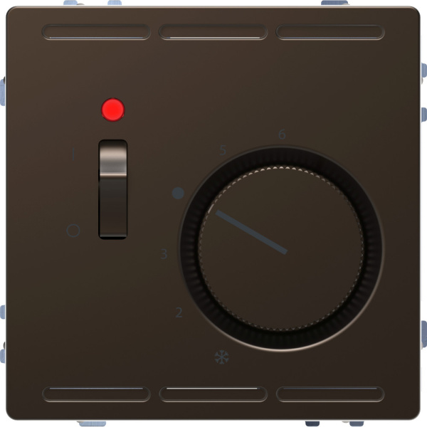 SE Merten D-Life Мокко Терморегулятор с центральной платой с выключателем 24В MTN5761-6052