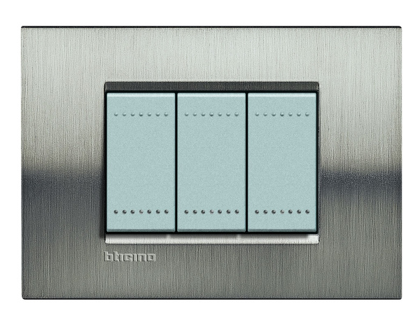 Купить BT LL Фактурная сталь Рамка прямоугольная, 3 мод LNA4803ACS