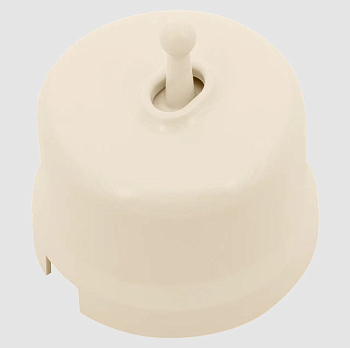 BIRONI Лизетта Пластик Песочное золото Выключатель проходной 1-кл (тумблерный) B1-231-24