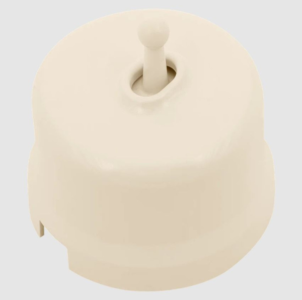 BIRONI Лизетта Пластик Песочное золото Выключатель проходной 1-кл (тумблерный) B1-231-24