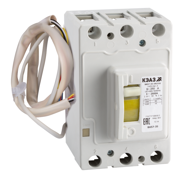 КЭАЗ Выключатель автоматический ВА57-35-630010-250А-1000-440DC-ОМ4-РЕГ-КЭАЗ