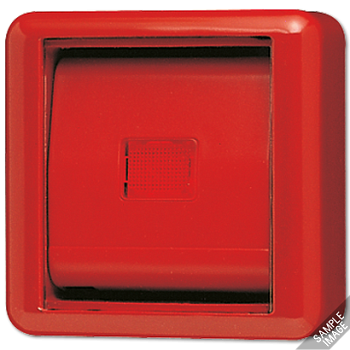 JUNG Крышка со стеклом – красная клавиша и синее окошко 860WGLBL