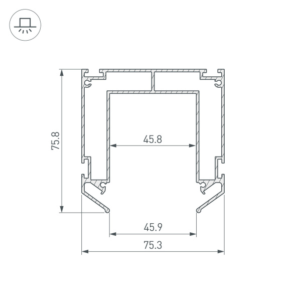 Купить Arlight Профиль-держатель MAG-STRETCH-45-2000 (Алюминий) 032752(2)
