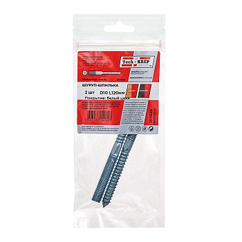 Tech-Krep Шпилька сантехническая 10х120 ( 2 шт) - пакет 137025
