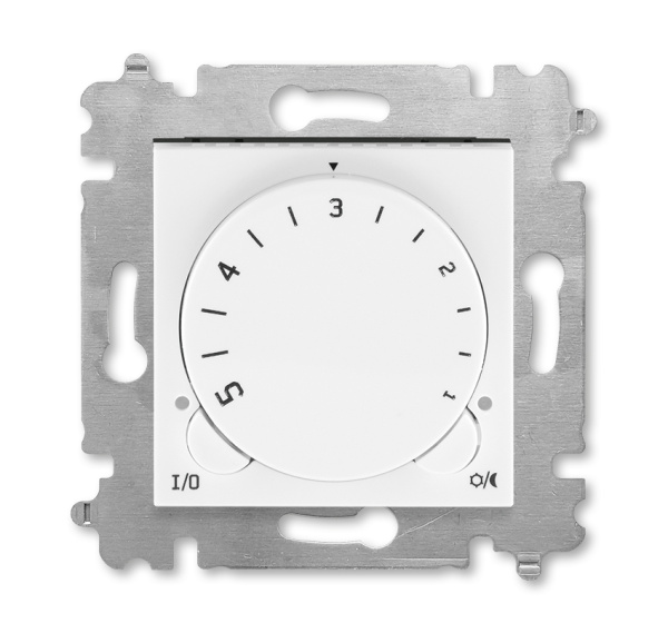 ABB EPJ Levit белый / ледяной Терморегулятор универсальный, с поворотной ручкой, 16A, белый/ледяной 2CHH920003A6001