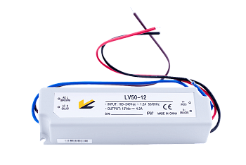 SWG Блок Питания для ленты IP 67 пластик 50 W, 12V LV-50-12