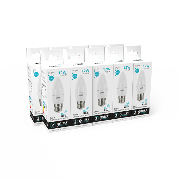 Купить Gauss Лампа Elementary Свеча 12W 950lm 4100K E27 LED 30222
