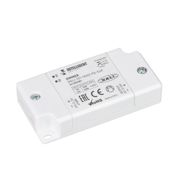 Arlight INTELLIGENT Диммер DALI-101-1kHz-PD-SUF (12-24V, 1х6.25А) (INTELLIGENT IP20 Пластик, 5 лет) 032381