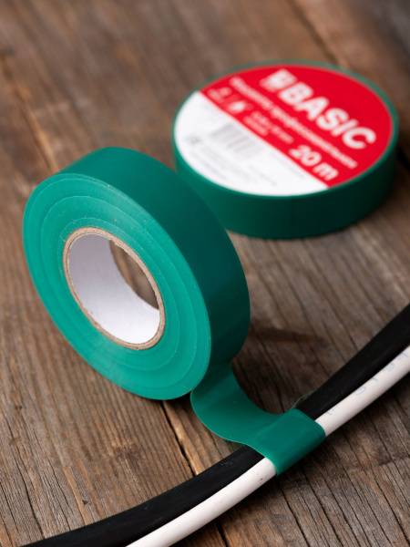 Купить EKF Basic Изолента класс А (0,18х19мм) (20м.) зеленая