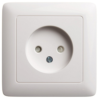 Systeme Electric Wessen ХИТ внутр Бел Розетка б/з со шторками, 16А, 250В