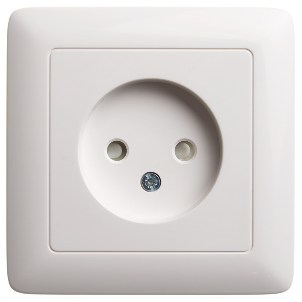 Systeme Electric Wessen ХИТ внутр Бел Розетка б/з со шторками, 16А, 250В