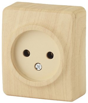 ЭРА 11-2201-11 Эксперт Сосна Розетка б/з ОУ