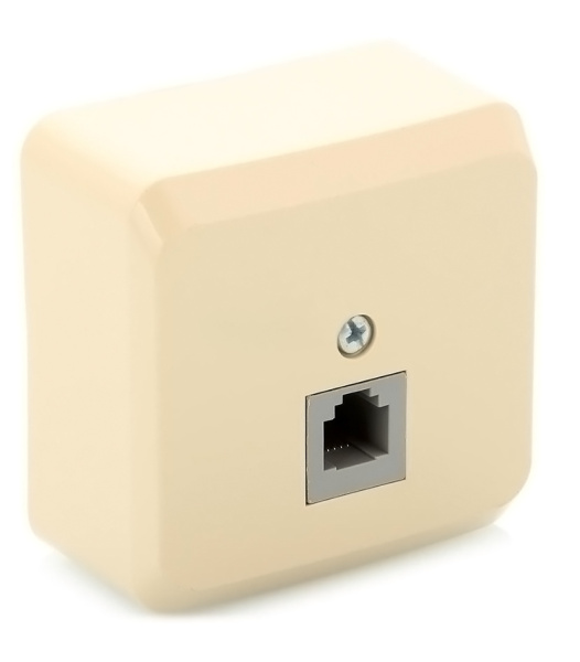 Systeme Electric Этюд наруж Крем Розетка ТЛФ 1-ая