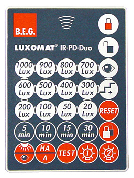 BEG Пульт управления PD4-M-DUO, в комплекте настенный держатель / серый 92092