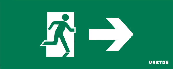 Varton пиктограмма "ФИГУРА / СТРЕЛКА ВПРАВО" для аварийно-эвакуационного светильника ip20 V1-R0-70354-21A01-2014