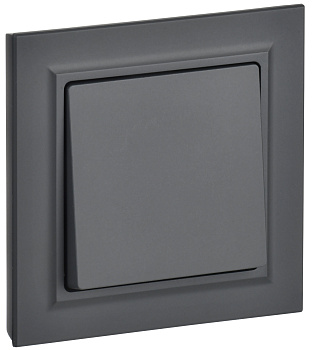 IEK BRITE Графит Выключ. 1-кл. 10А в сборе ВСР10-1-0-БрГ