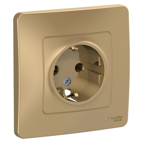 Systeme Electric Blanca внутр Титан Розетка с/з без шторок, 16А, 250В