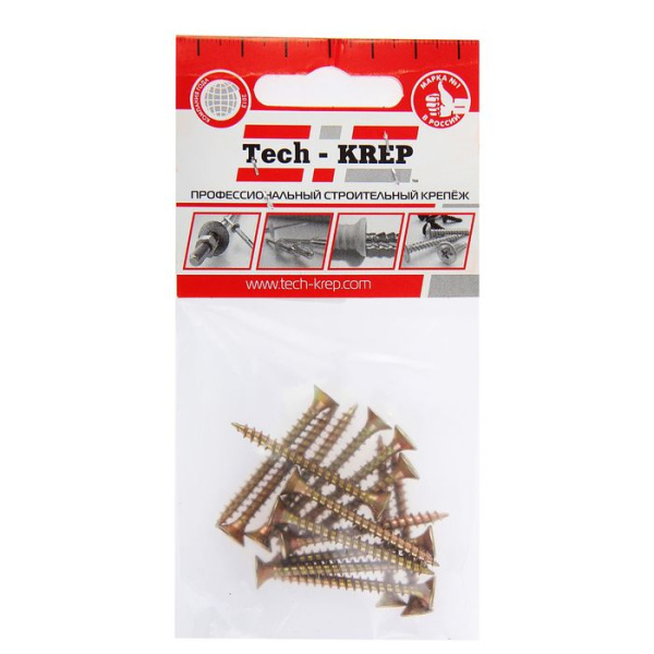Купить Tech-Krep Саморез ШУж 3,5х40 пот. гол. (15 шт) - пакет 102484