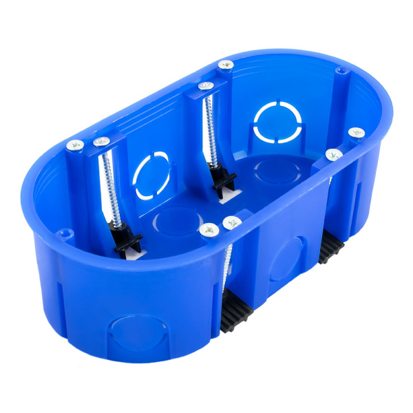 Промрукав Коробка установочная двухместная ГСК 80-0620 безгалогенная (HF) 140х68х46 (94шт/кор)