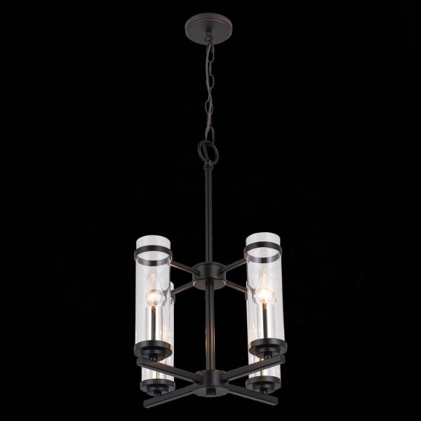 Купить ST LUCE SL334.403.04 Люстра подвесная  Черный, Никель/Прозрачный E14 4*60W