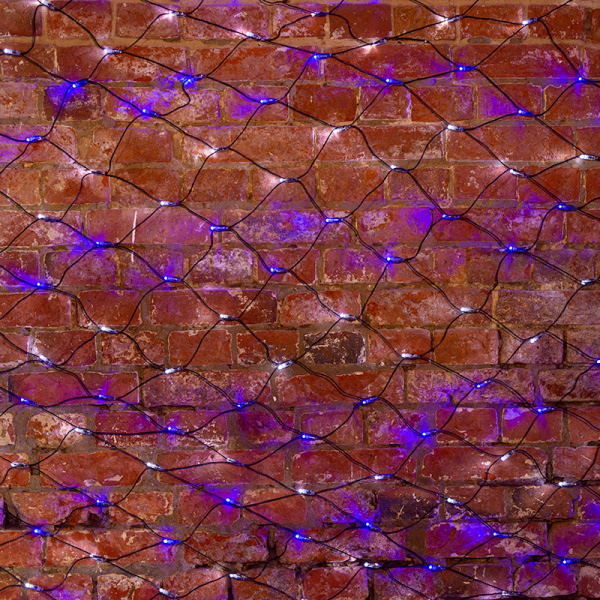 NEON-NIGHT Гирлянда "Сеть" 2,5х2,5м, черный ПВХ, 432 LED Белые/Синие 215-032 NEON-NIGHT Гирлянда "Сеть" 2,5х2,5м, черный ПВХ, 432 LED Белые/Синие 215-032