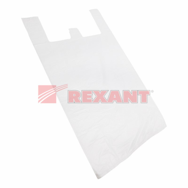 Пакет майка ПНД 42+20*75, 15мкм белая (100шт./уп) Rexant 61-0207-1