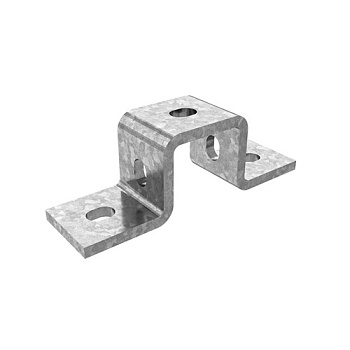 OSTEC Прямоугольная скоба для СТРАТ-профиля 41х41 мм, толщ. 6,0 мм, гальван. цинк