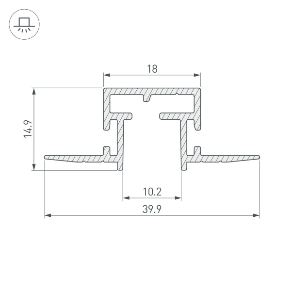 Купить Arlight Профиль-держатель TEK-PIK-1010-2000 (Алюминий) 029090