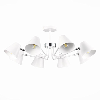 Evoluce SLE106702-08 Светильник потолочный Белый,Хром/Белый E27 8*60W