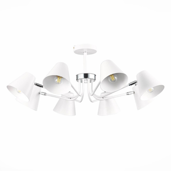 Evoluce SLE106702-08 Светильник потолочный Белый,Хром/Белый E27 8*60W