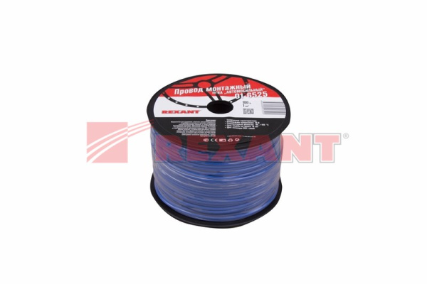 Купить Провод ПГВА 1 х 1.00мм², 100м, СИНИЙ Rexant 01-6525
