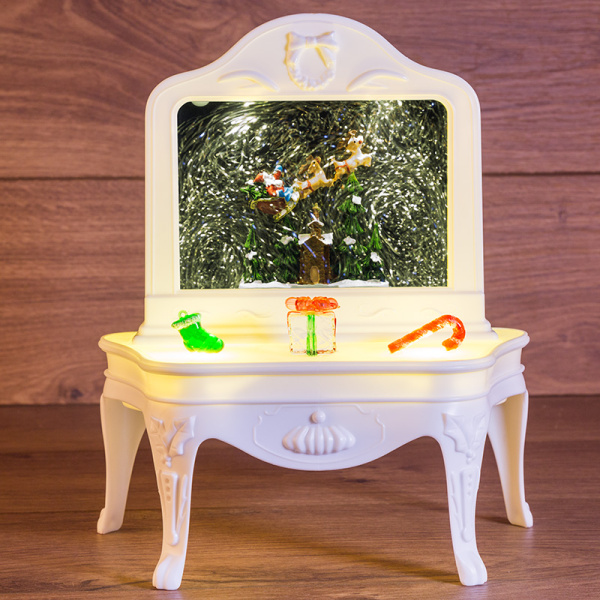NEON-NIGHT Декоративный светильник "Столик" с эффектом снегопада, подсветкой и новогодней мелодией 501-064