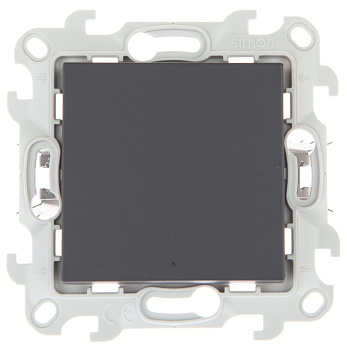 Simon 24 Графит Одноклавишный переключатель с подсветкой Push&Go 2420204-038