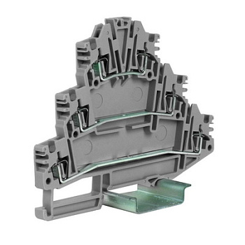 DKC HLD.2/GR(Ex) пружинный зажим трех-уровневый 2,5 кв.мм, серый ZHL200GR