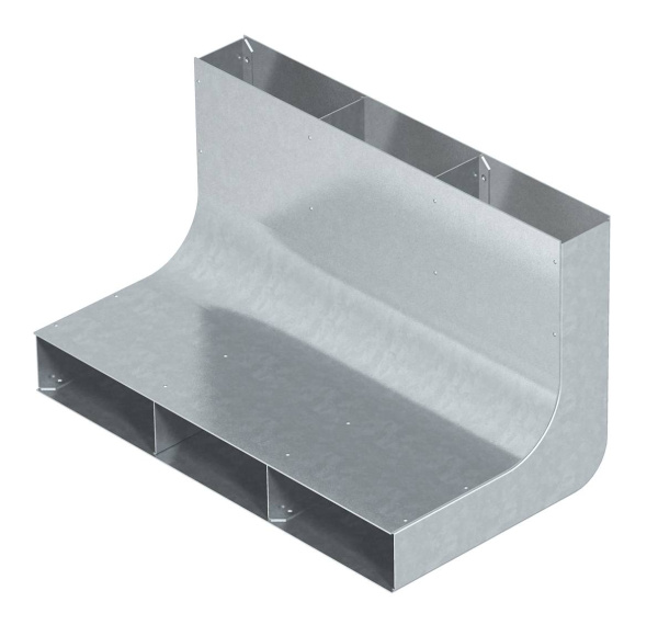 OBO Bettermann Угол вертикальный 90° кабель-канала EUK 350x48/3 секции (сталь) 7400664