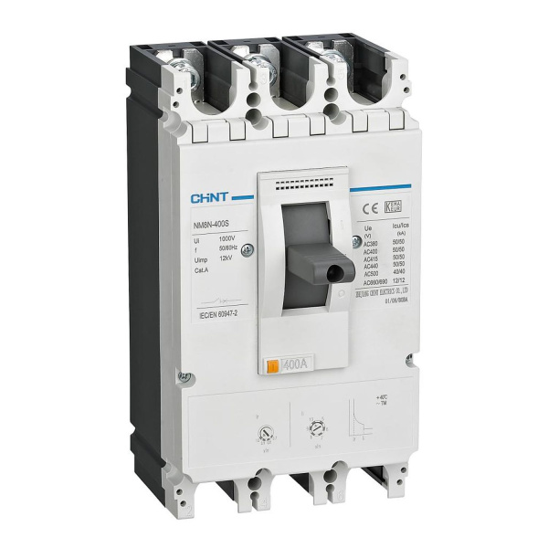 CHINT Авт. выкл. NM8N-400C TM 3P 350А 36кА с рег. термомаг. расцепителем (R)