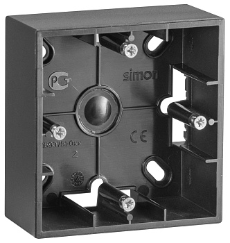 Simon 15 Графит Коробка 1-ая для наружного монтажа 1590751-038