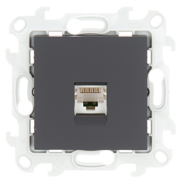 Simon 24 Графит Розетка RJ45 кат. 5е UTP 2410598-038