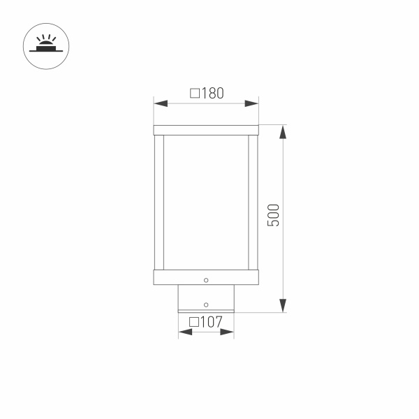 Купить Arlight Светильник LGD-Path-Cub-H500B-12W Warm White (IP54 Металл, 3 года) 021800