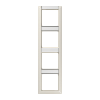 JUNG Рамка 4-кратная с полем для надписи для горизонтальной и вертикальной установки слоновая кость AS584NA