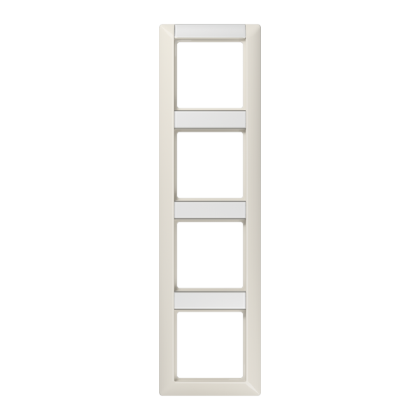 JUNG Рамка 4-кратная с полем для надписи для горизонтальной и вертикальной установки слоновая кость AS584NA