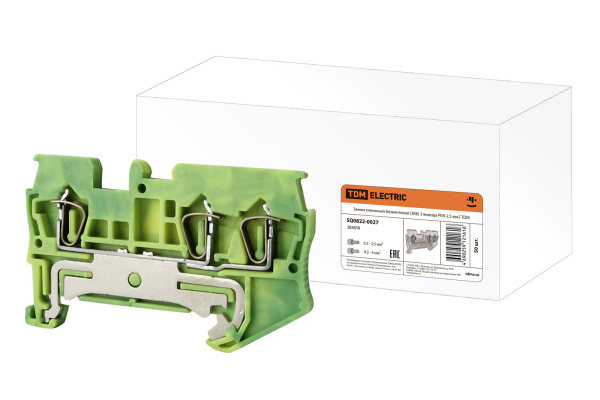 TDM Зажим клеммный безвинтовой (ЗКБ) 3 вывода PEN 2,5 мм2 SQ0822-0027