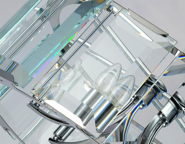 Купить Ambrella Подвесная люстра с хрусталем TR5141 CH/CL хром/прозрачный E14/6 max 40W D600*1000