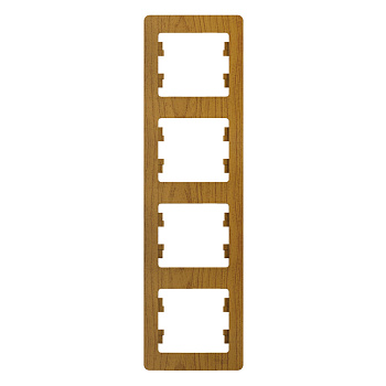 Systeme Electric Glossa Дерево Дуб Рамка 4-ая, вертикальная