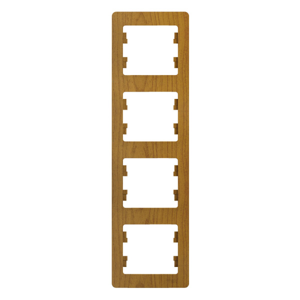 Systeme Electric Glossa Дерево Дуб Рамка 4-ая, вертикальная