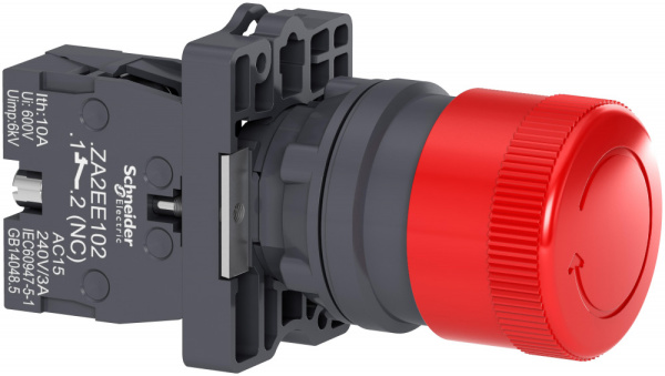 Купить SE Кнопка аварийного останова,возврат поворотом,30мм,красная,1НЗ XA2ES442
